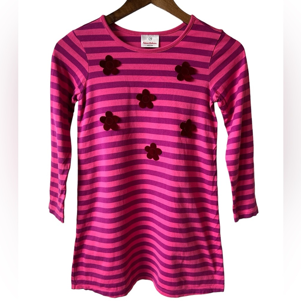 Hanna Andersson Girl’s Striped Long Sleeve Dress - Picture 1 of 8